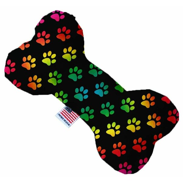 Mirage Pet Products Rainbow Paws 10 in. Stuffing Free Bone Dog Toy 1147-SFTYBN10